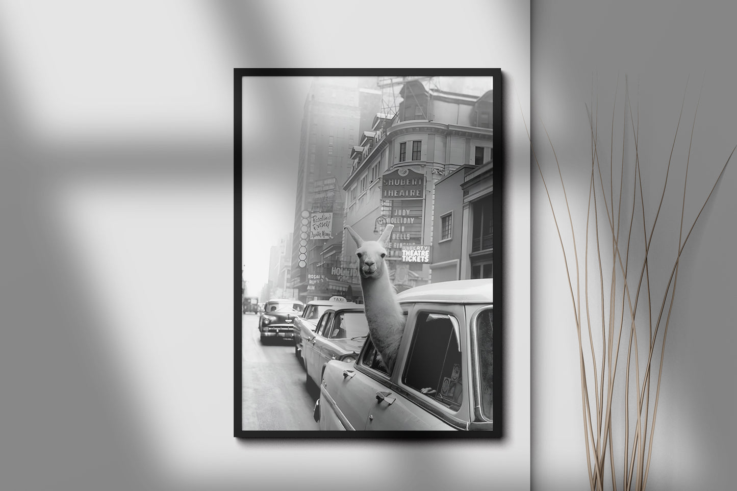 A Llama in Times Square: Wall Art for Bedroom