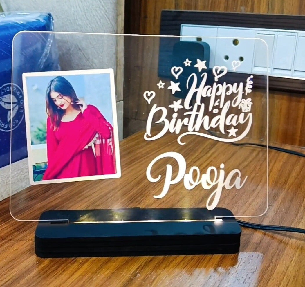 Golden Glow Personalized LED Lamp