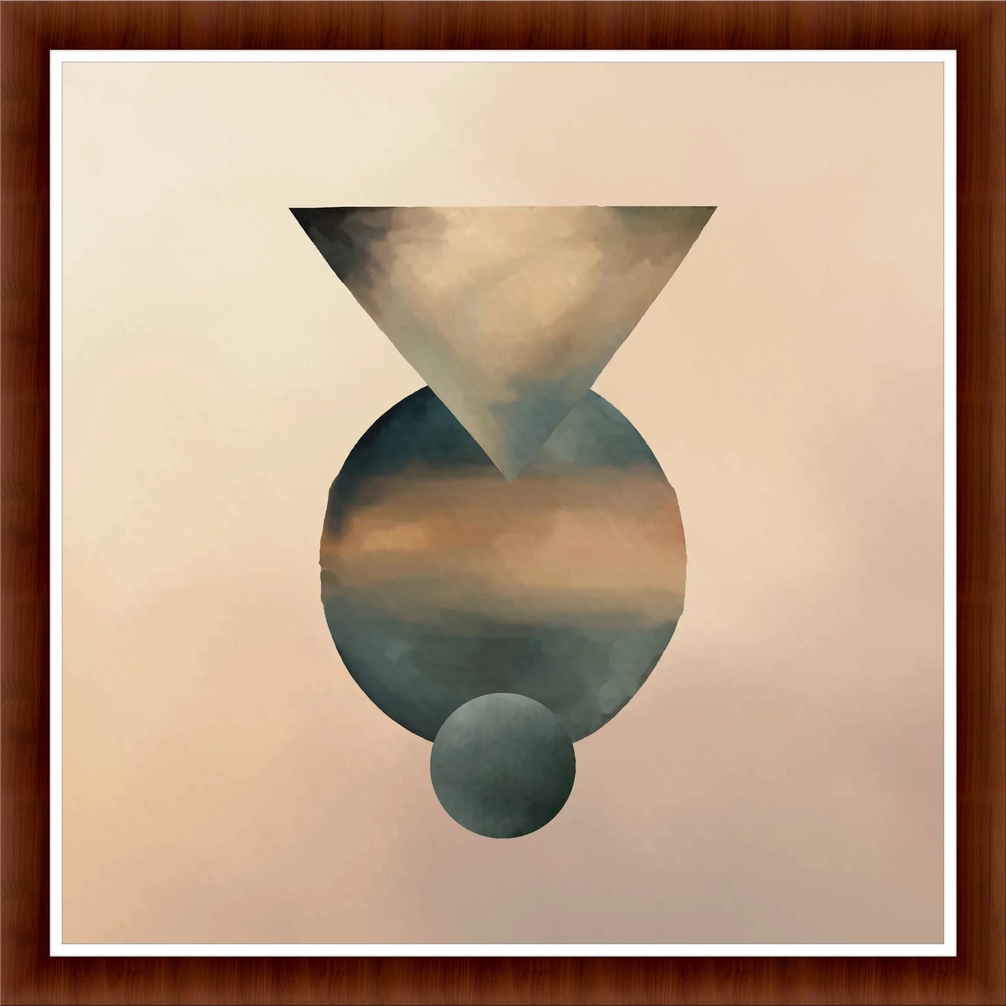 Tranquil Symmetry: Abstract Shapes in Neutral Tones