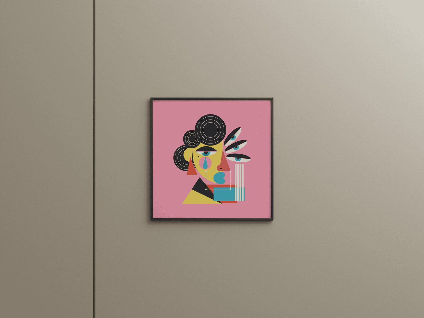 Dreamscape Muse: Vibrant Minimalist Art Print for Home & Office