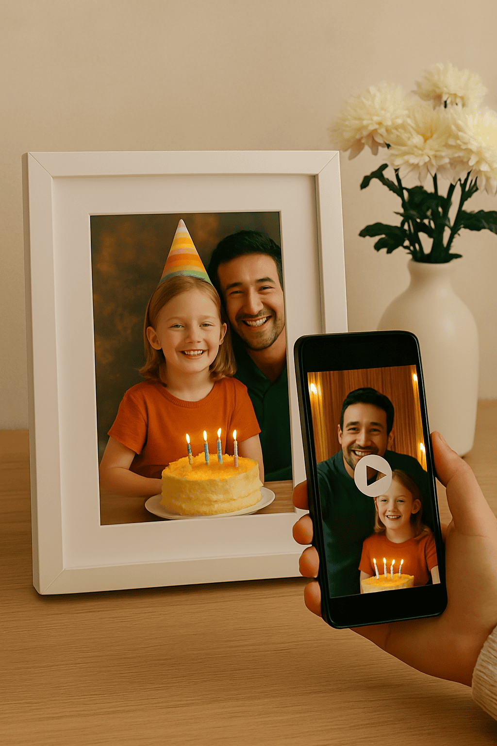 AI Scannable Photo Frame – Watch Your Memories Come Alive