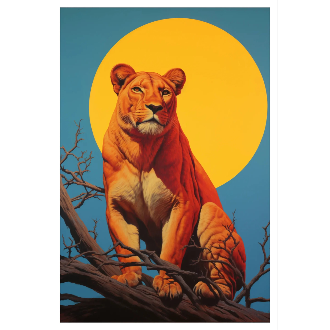 Modern Majesty: Lioness Minimalist Decor for Home