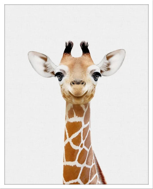 Safari Sweetie: Adorable Giraffe Portrait for Living Room