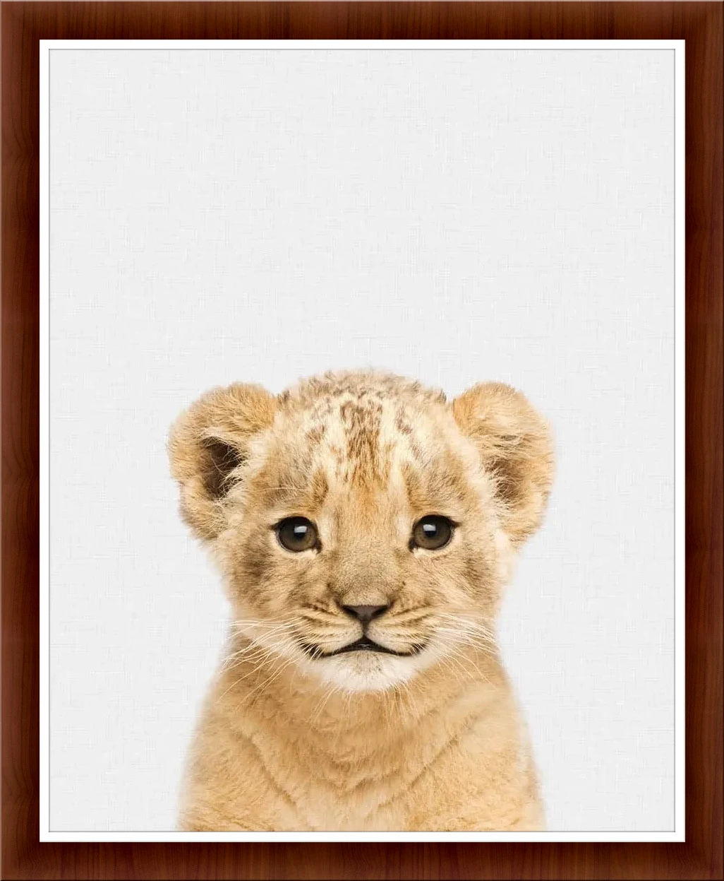 Little Roar: Whimsical Lion Cub Portrait for Living Room