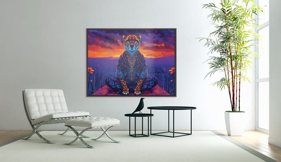 Wild Style: Neon Animal Minimalist Wall Art for Bedroom or Office