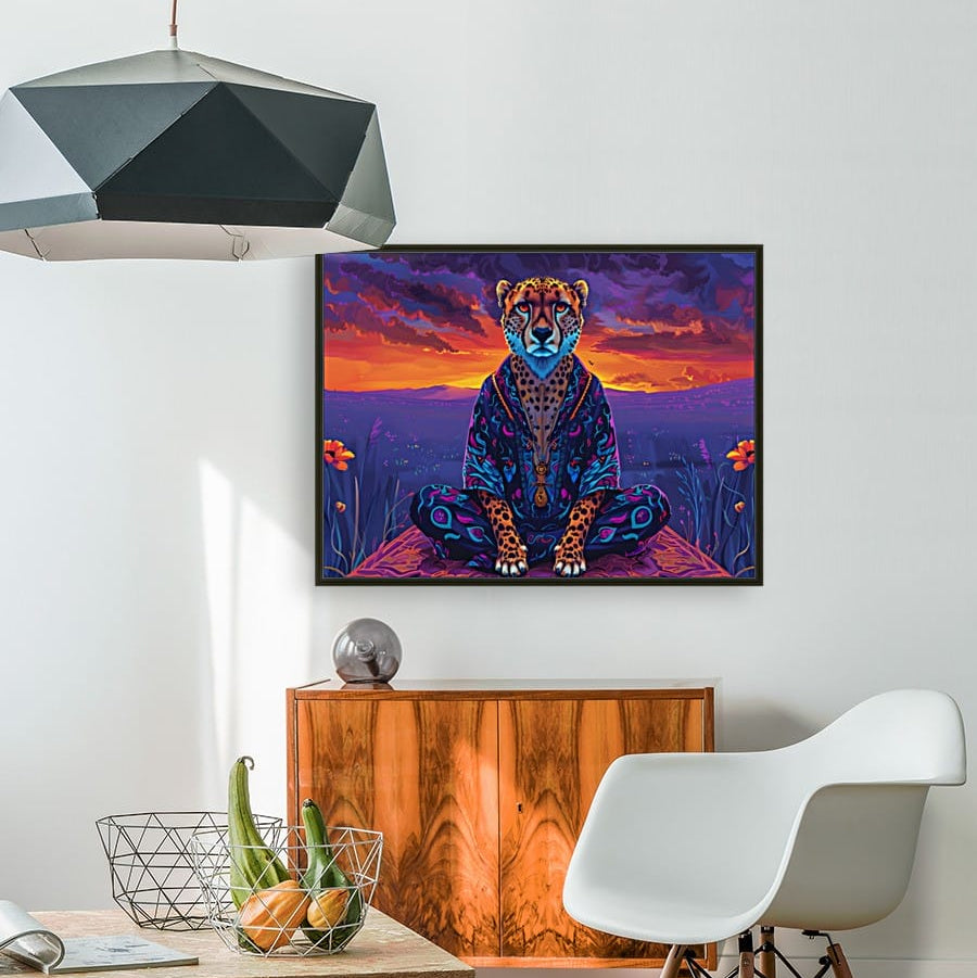 Wild Style: Neon Animal Minimalist Wall Art for Bedroom or Office