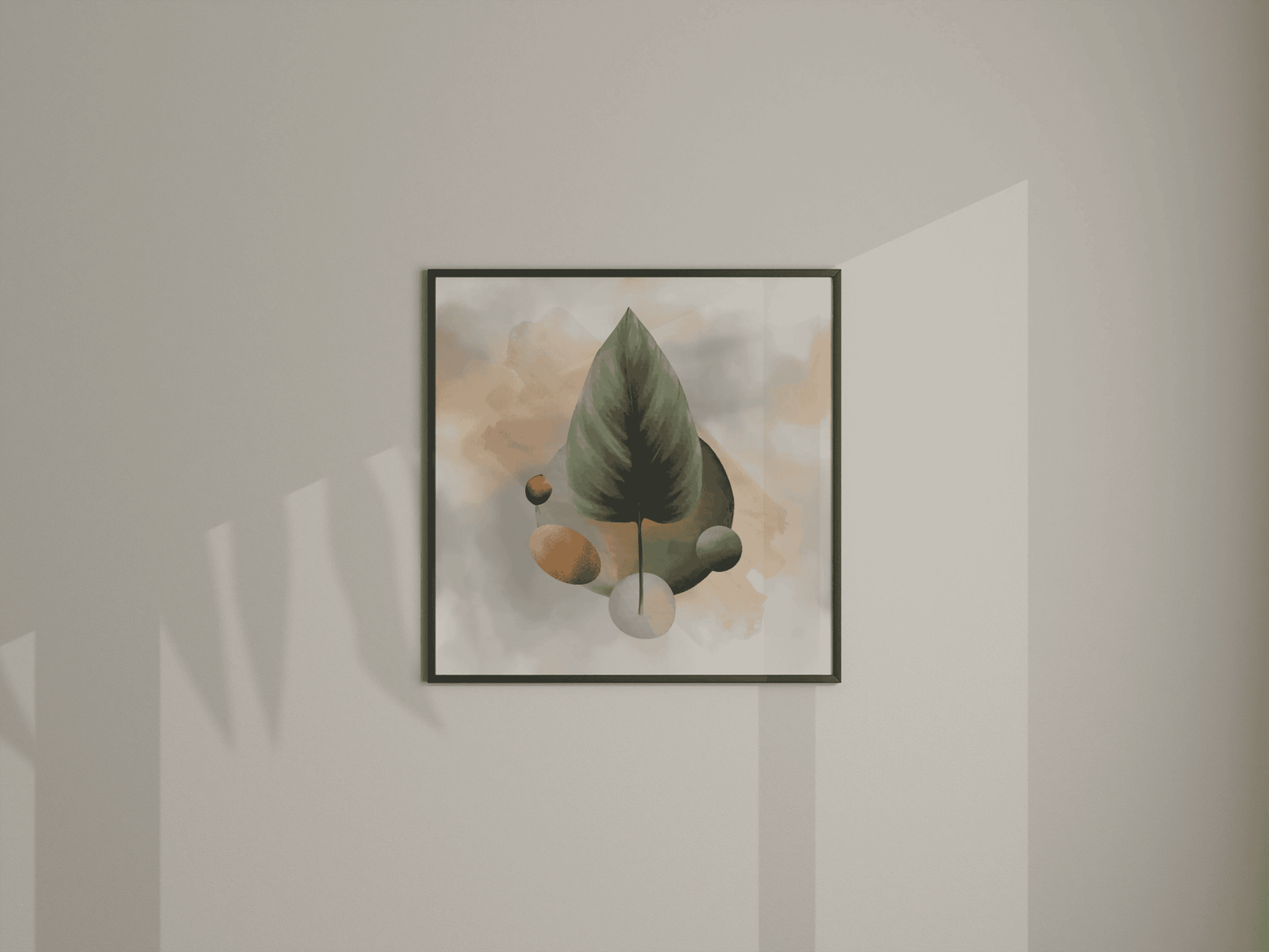 Modern Leaf Art Print for Elegant Home Interiors