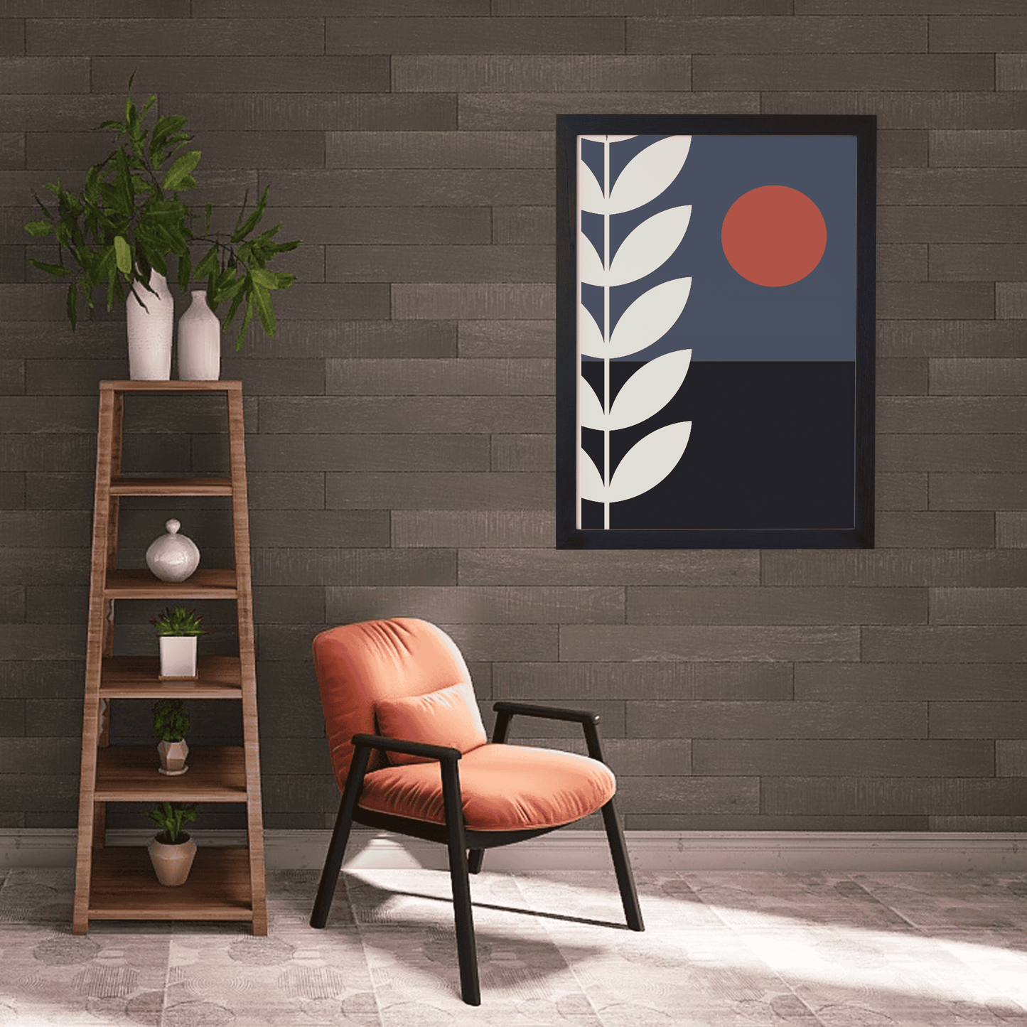 Midnight Flora: Abstract Botanical Wall Art for Stylish Interiors