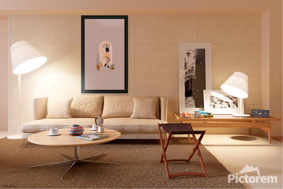 Sunny Vibes: Feminine Minimalist Art for Home Decor