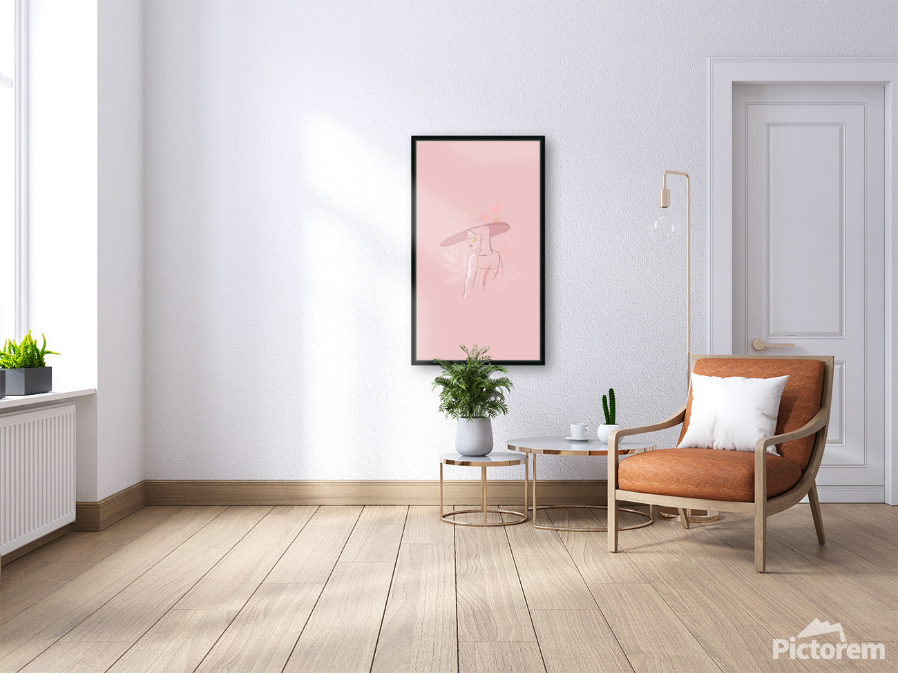 Chic Simplicity: Feminine Abstract Art for Bedroom or Office
