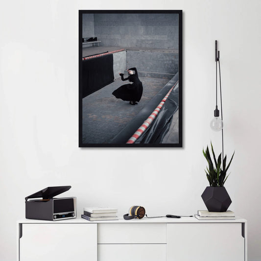 Modern Noir: Feminine Wall Art for Living Room Style