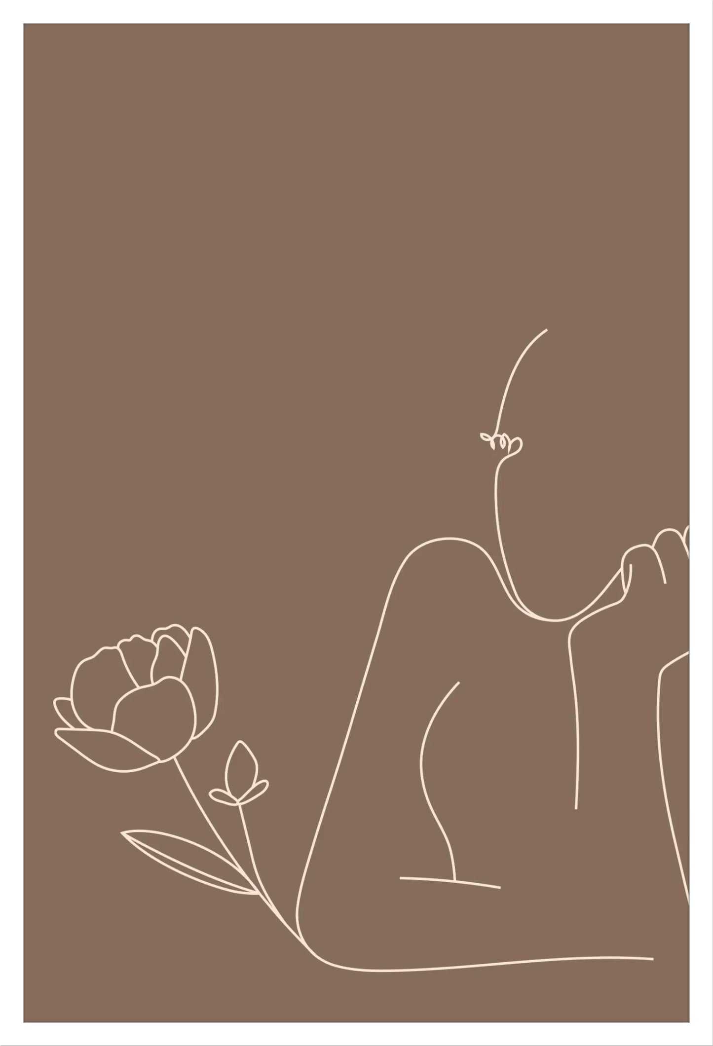 Whispering Petals: Feminine Art Print for Any Space
