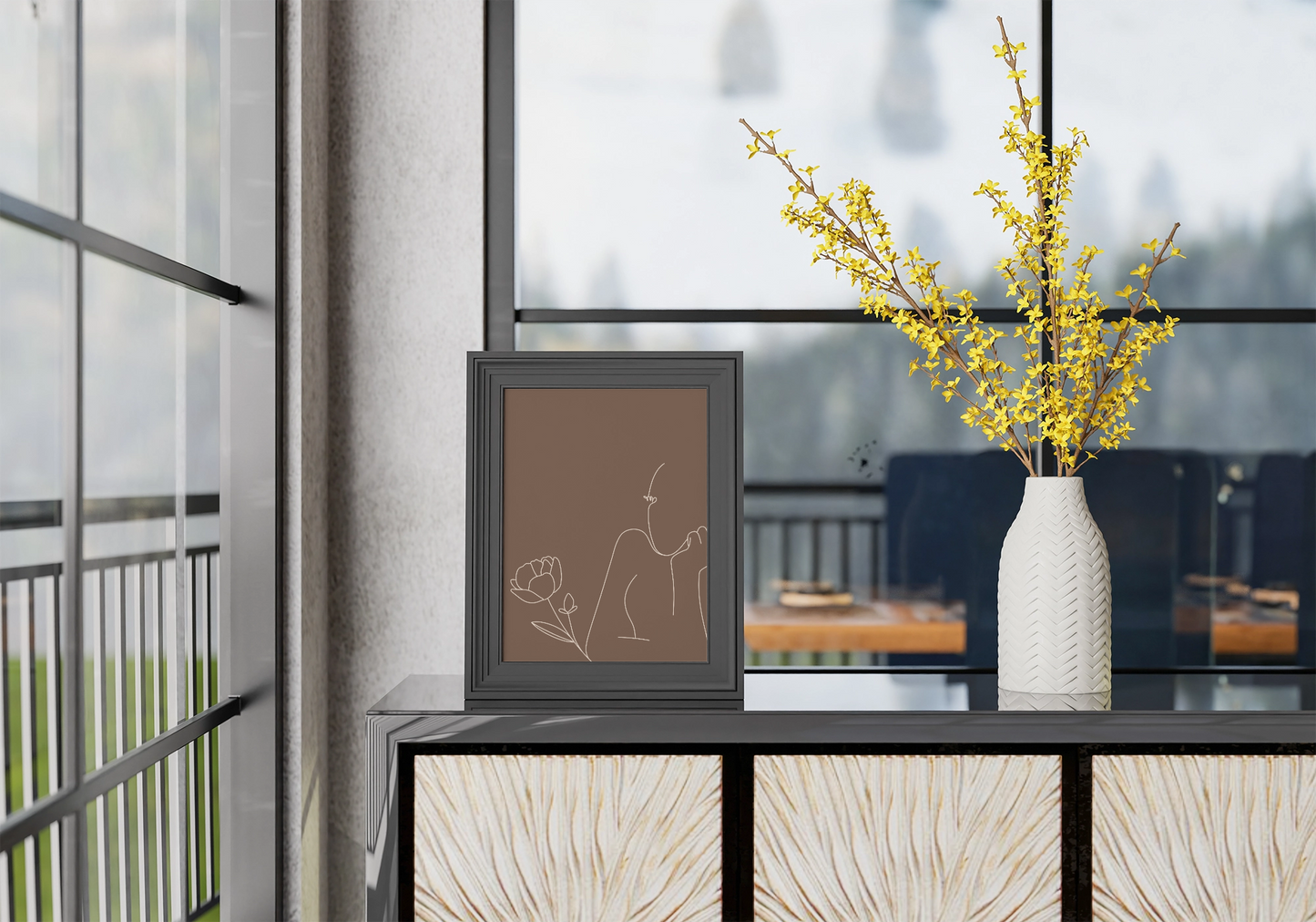 Whispering Petals: Feminine Art Print for Any Space