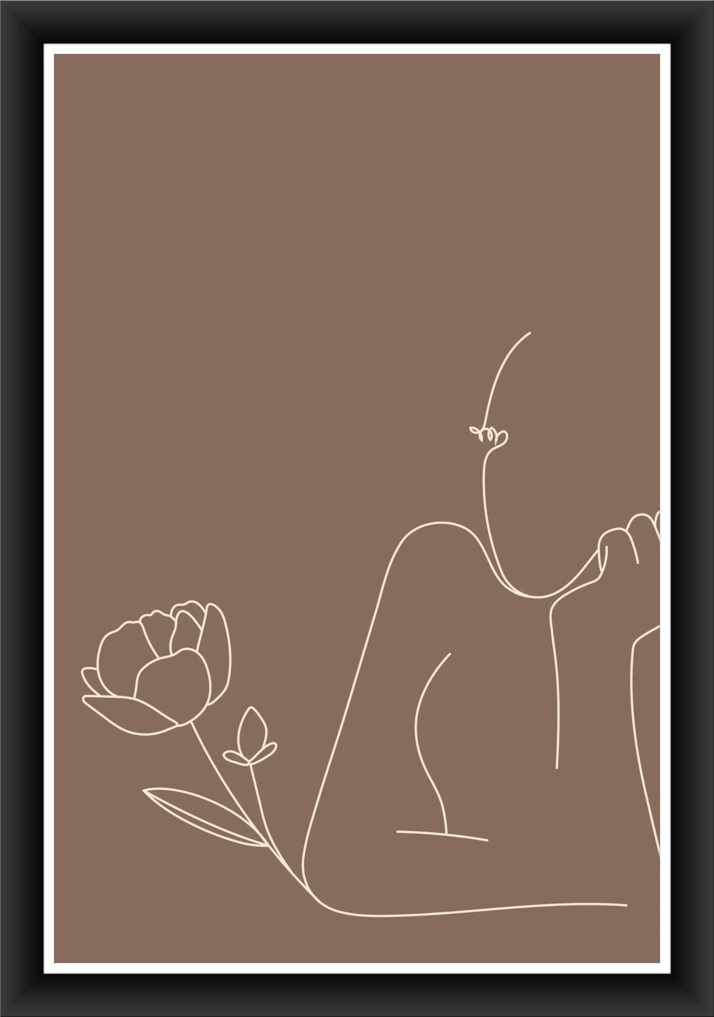 Whispering Petals: Feminine Art Print for Any Space