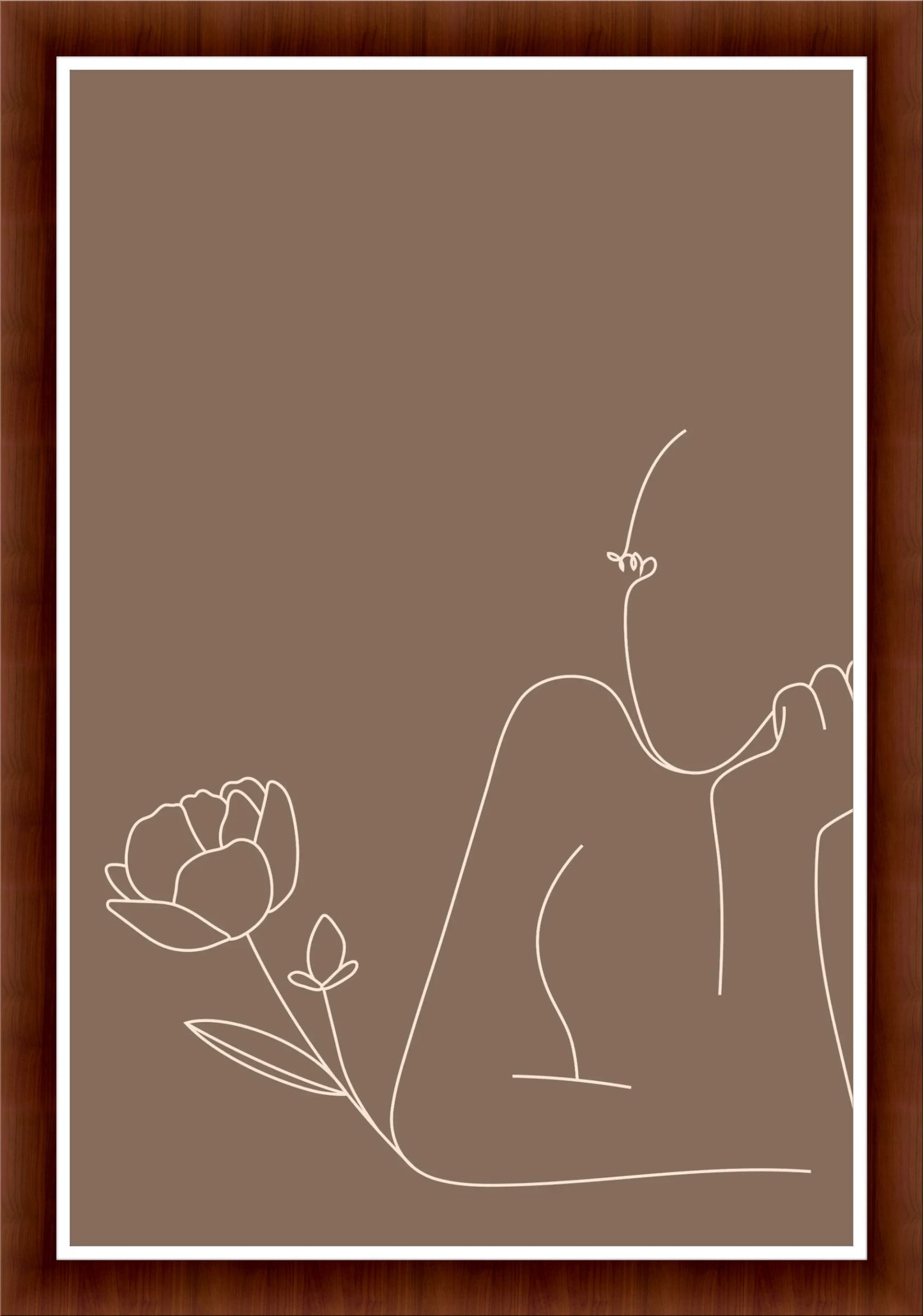 Whispering Petals: Feminine Art Print for Any Space