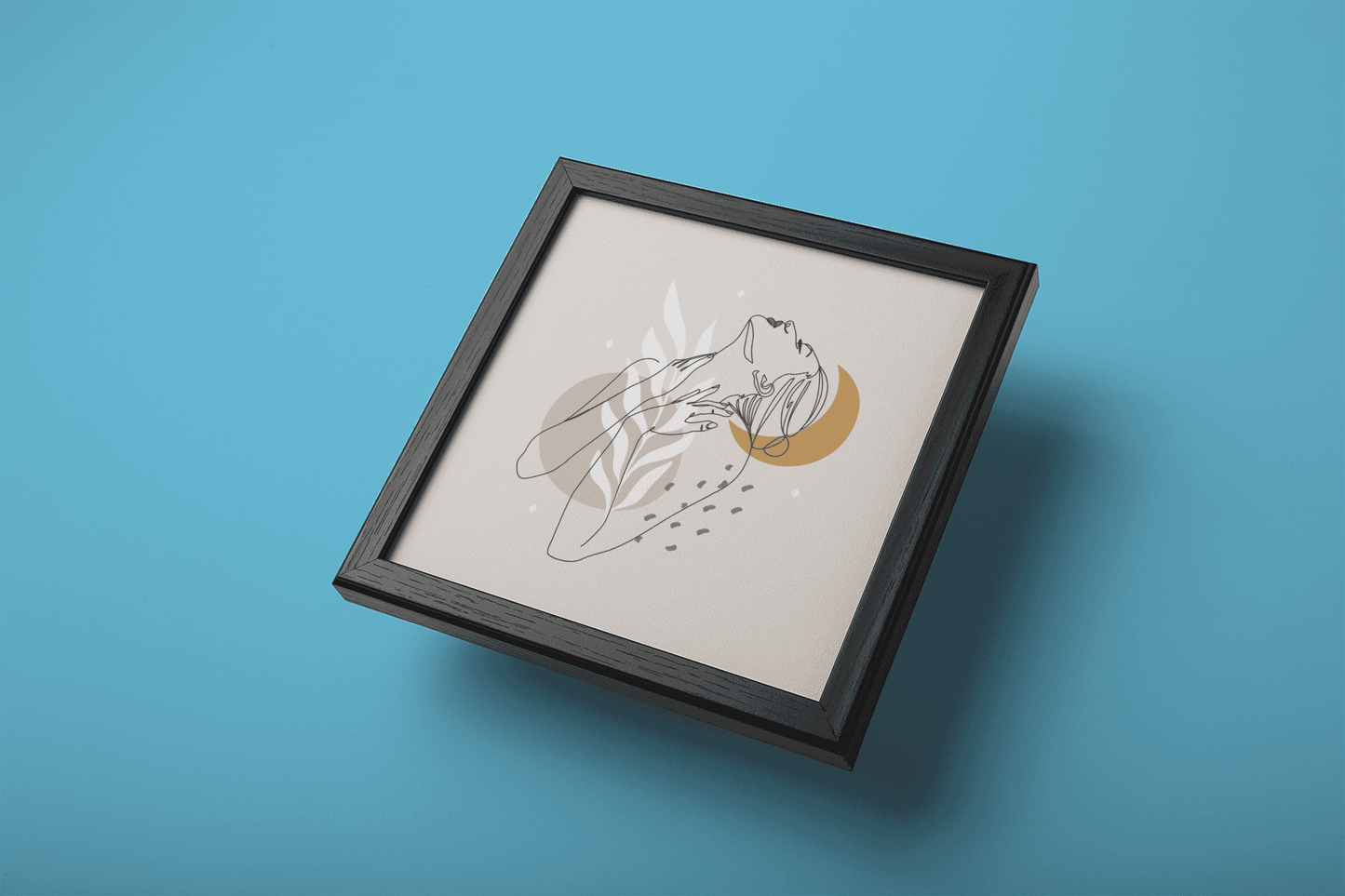 Graceful Silhouette: Modern Line Art for Living Room