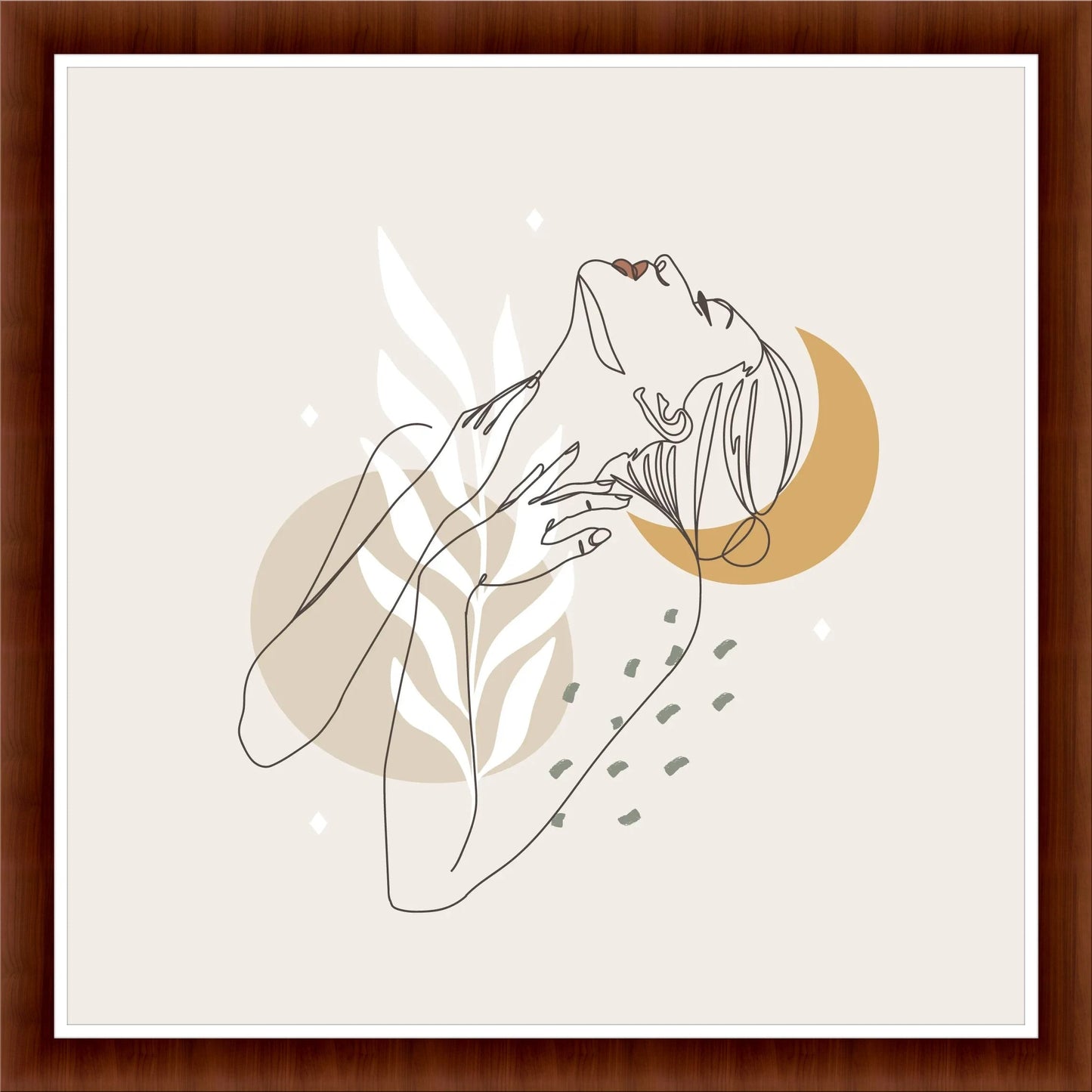 Graceful Silhouette: Modern Line Art for Living Room