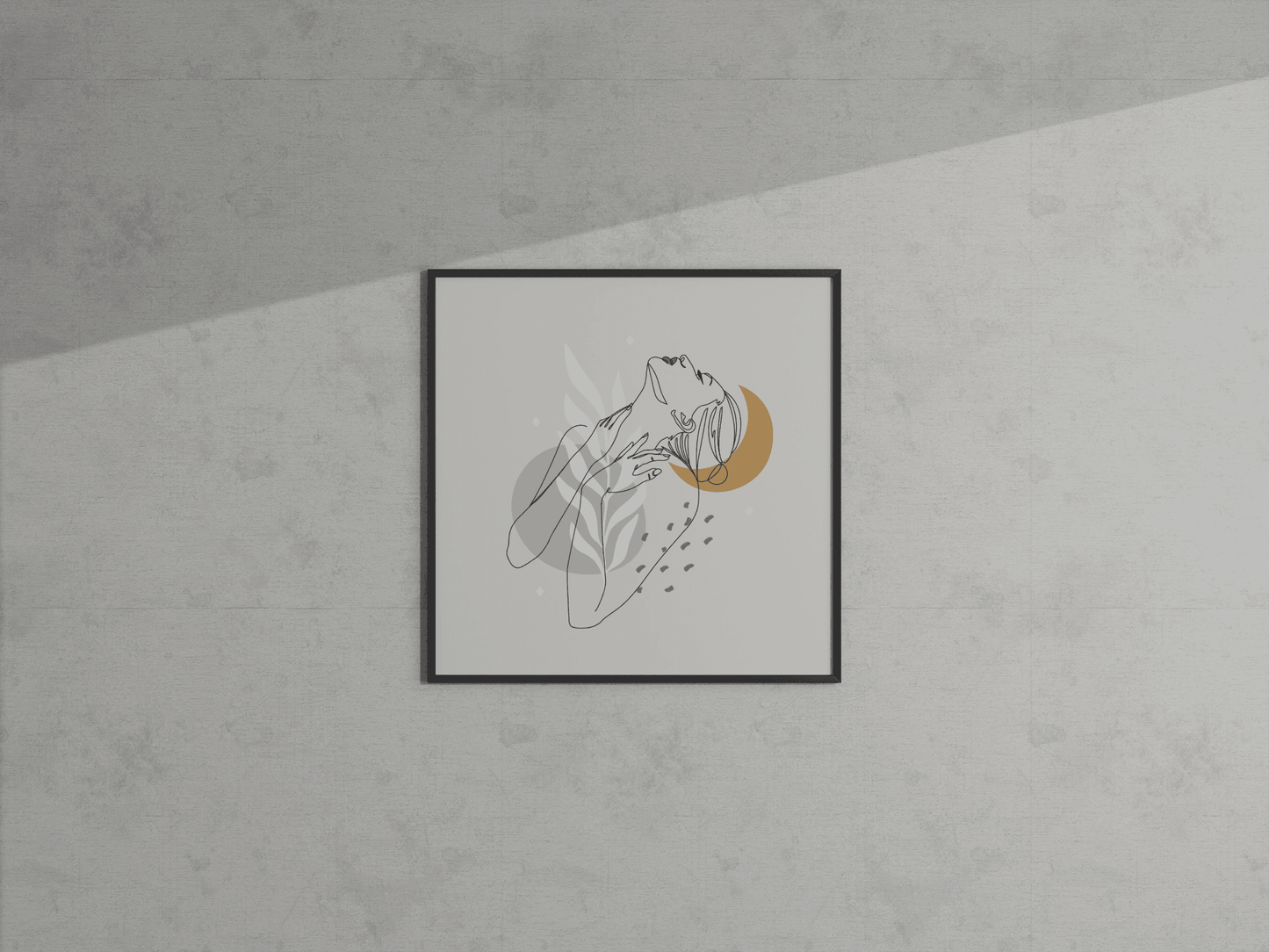 Graceful Silhouette: Modern Line Art for Living Room