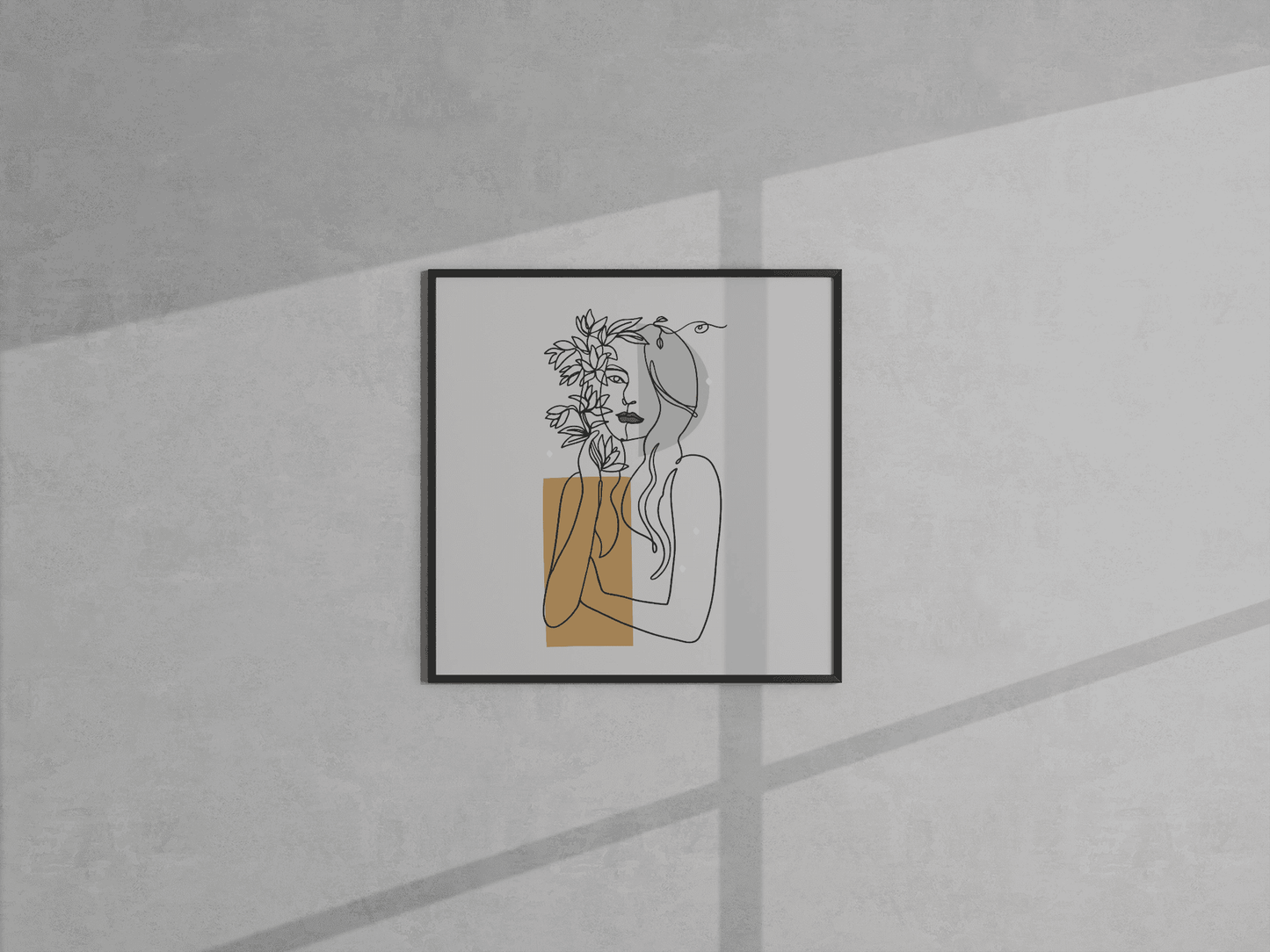 Elegant Feminine Line Art: Minimalist Print for Bedroom Décor