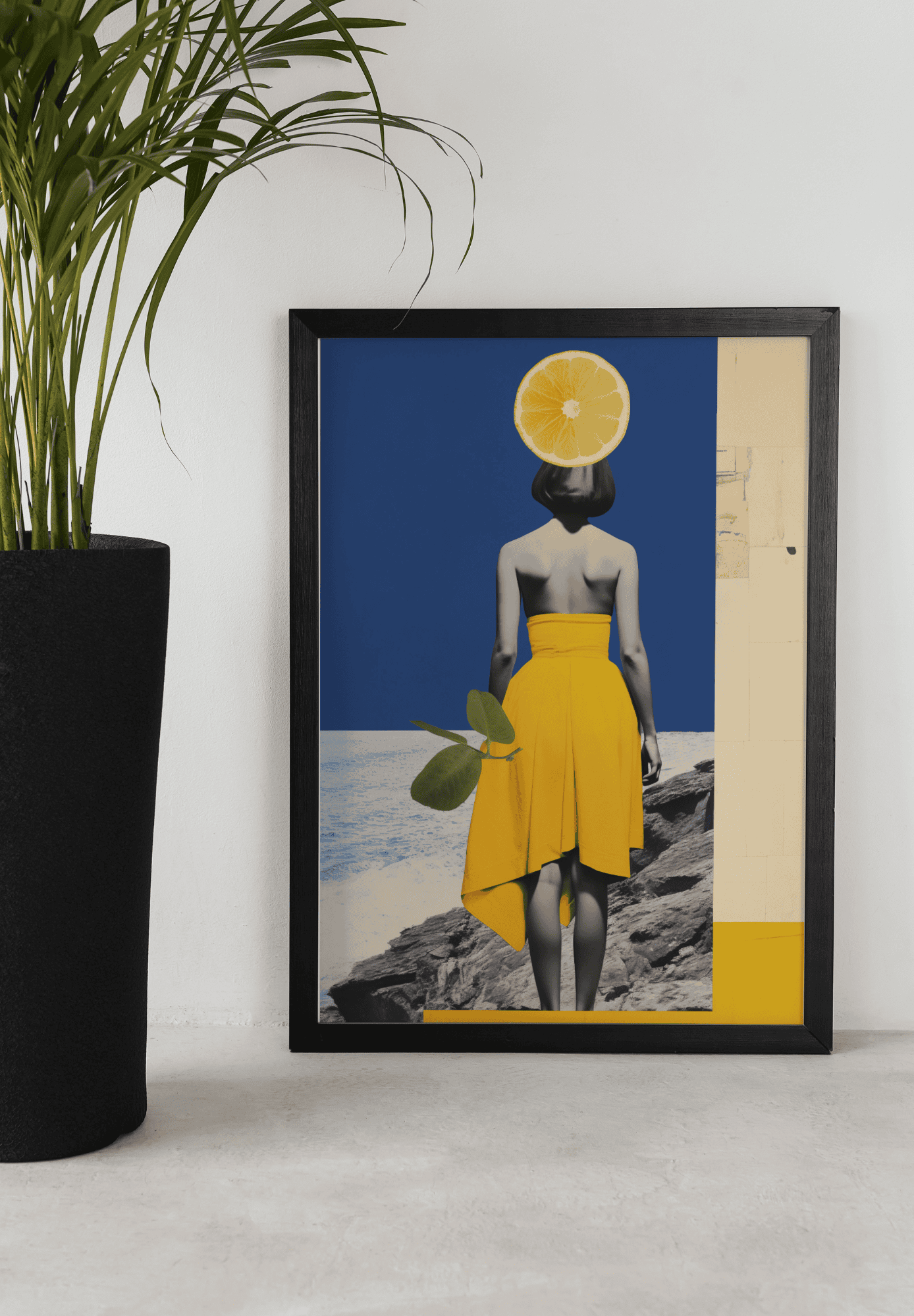 Lemon Bliss: Minimalist Art Print for Living Room