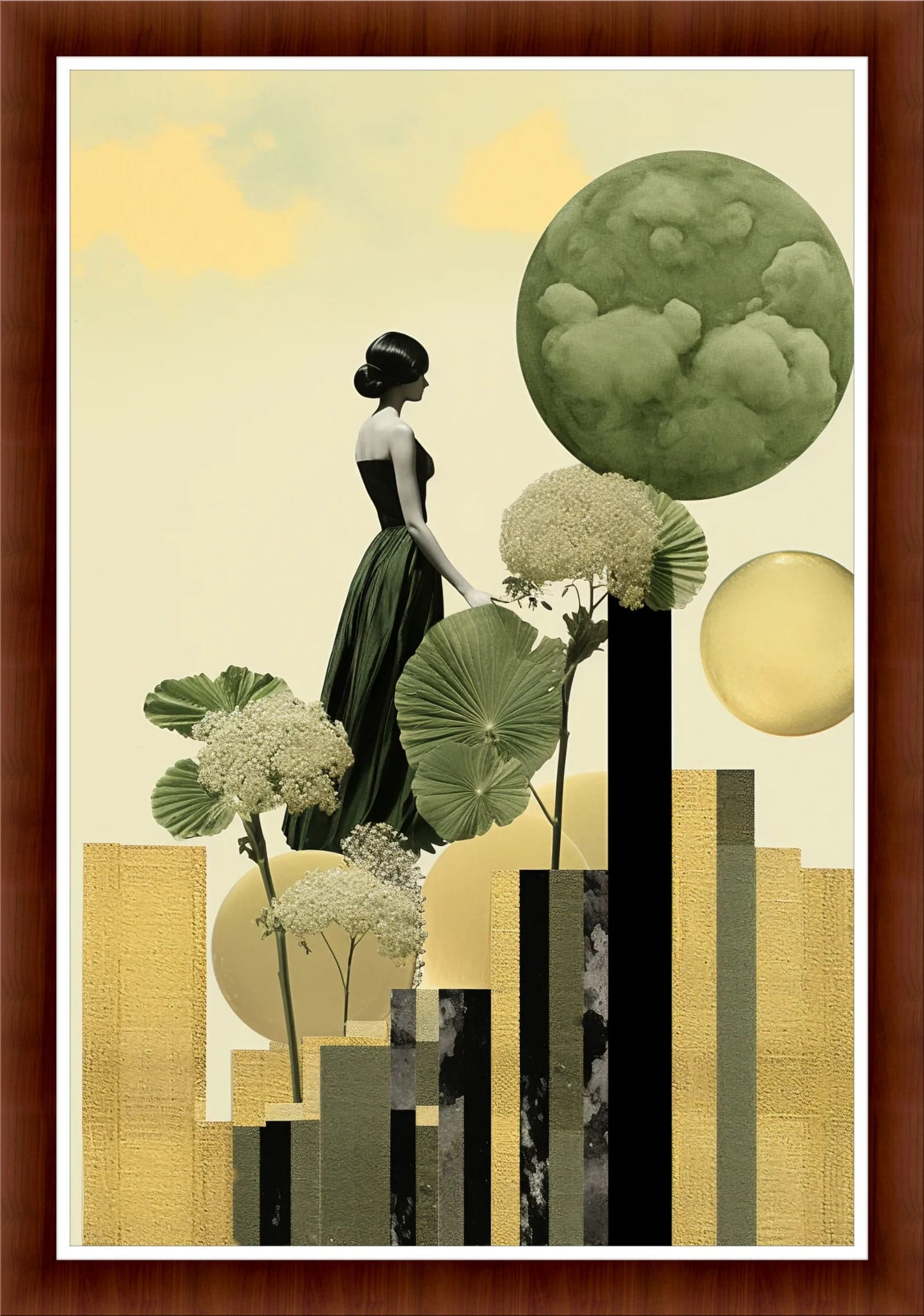 Elegance in Bloom: Minimalist Art Print for Living Room