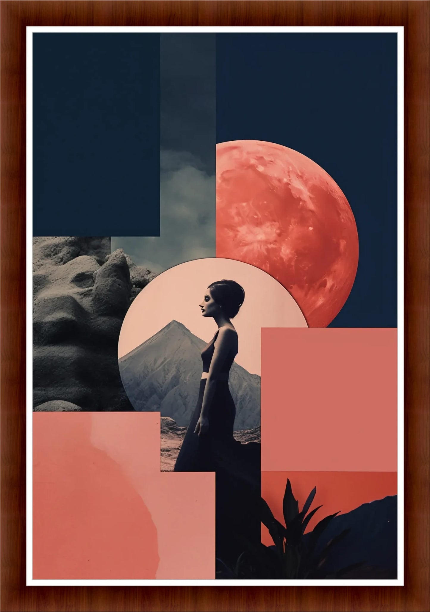 Bold Red Moon: Modern Decor for Bedroom
