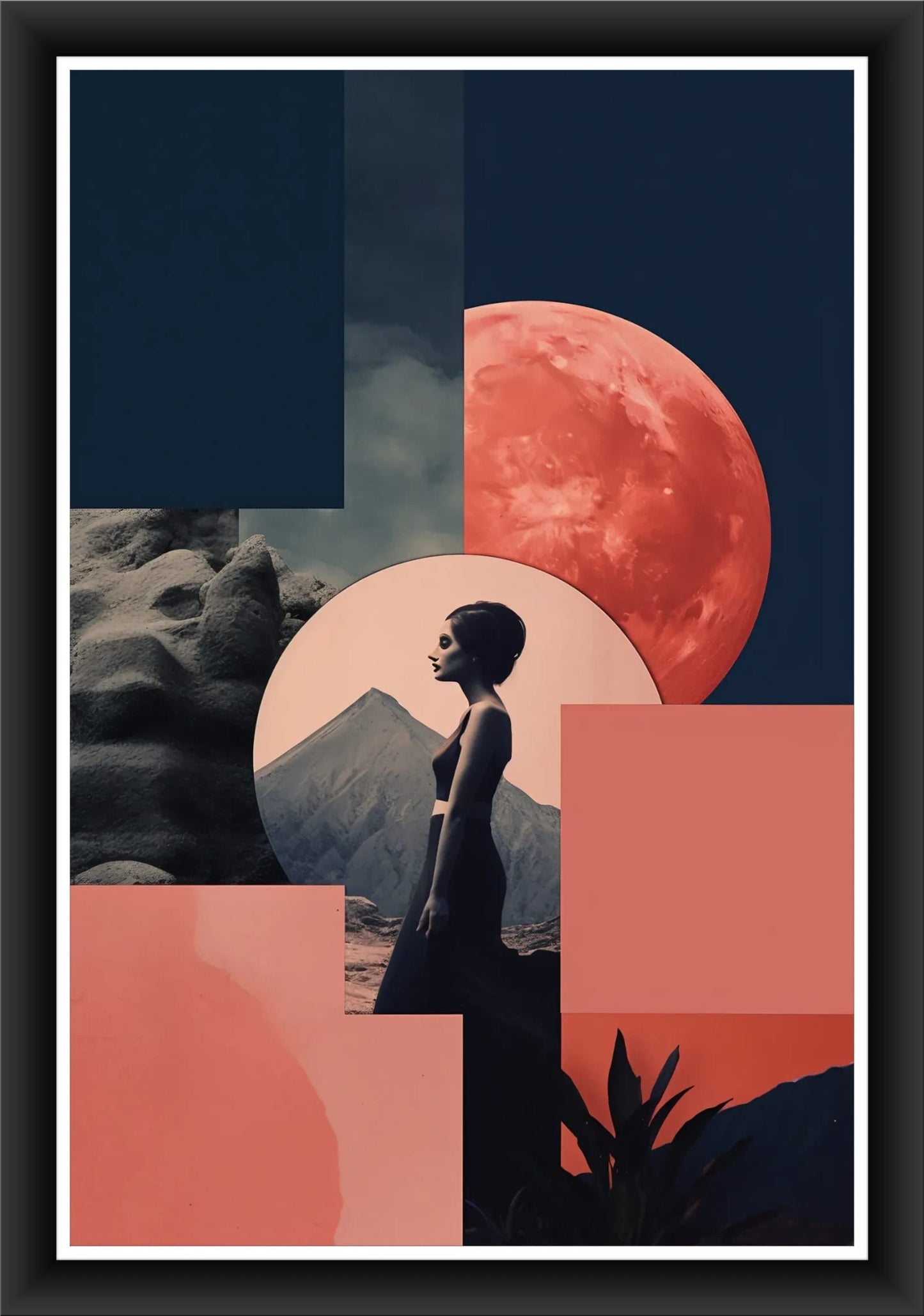 Bold Red Moon: Modern Decor for Bedroom