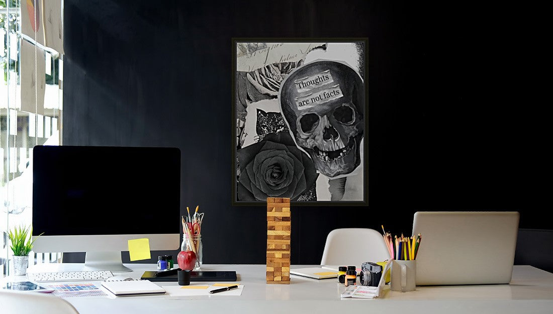 Thoughts Are Not Facts: Minimalist Humor for Modern Decor