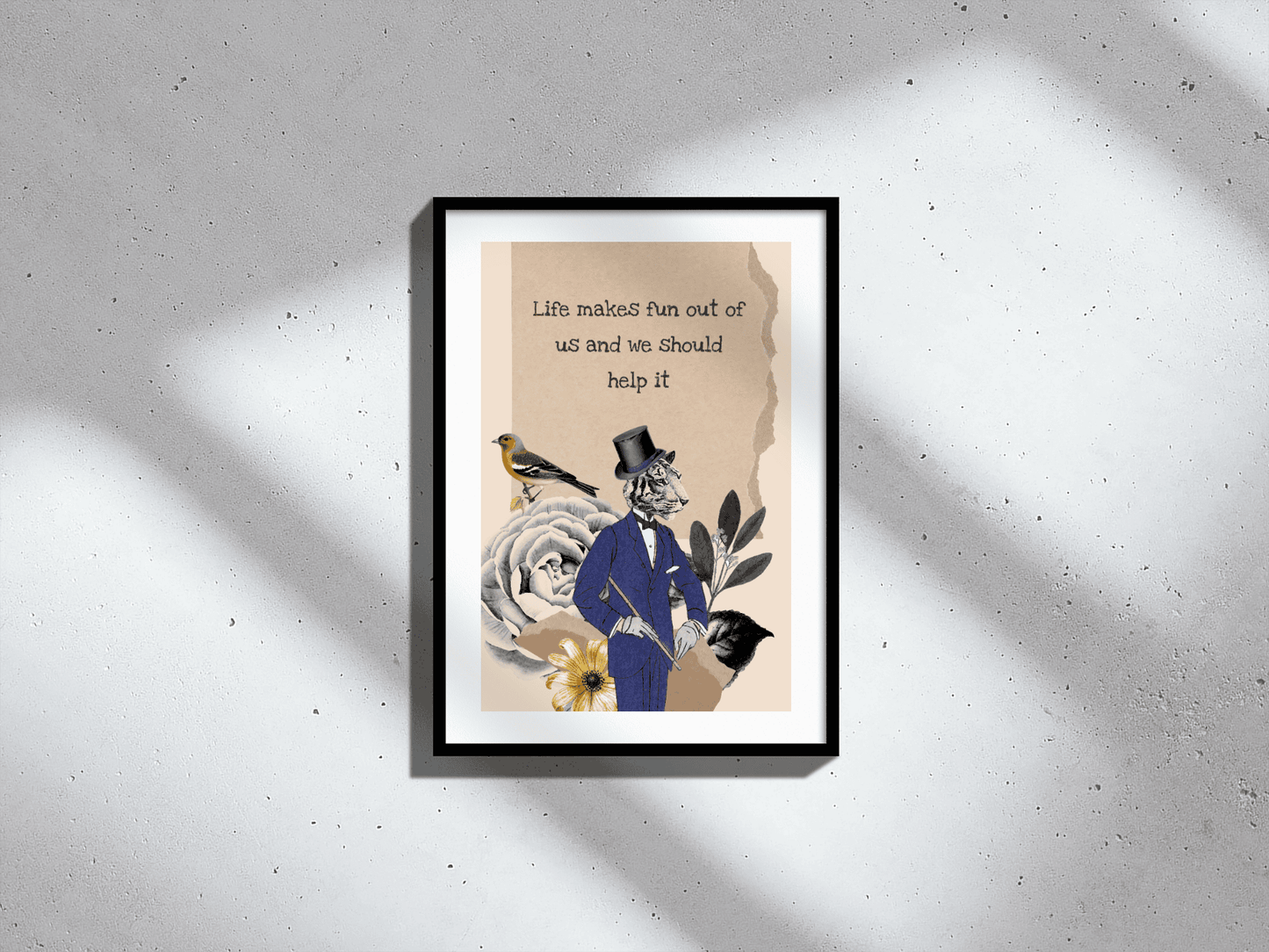 Tiger Vibes: Sarcastic Wall Art for Gen Z Bedrooms