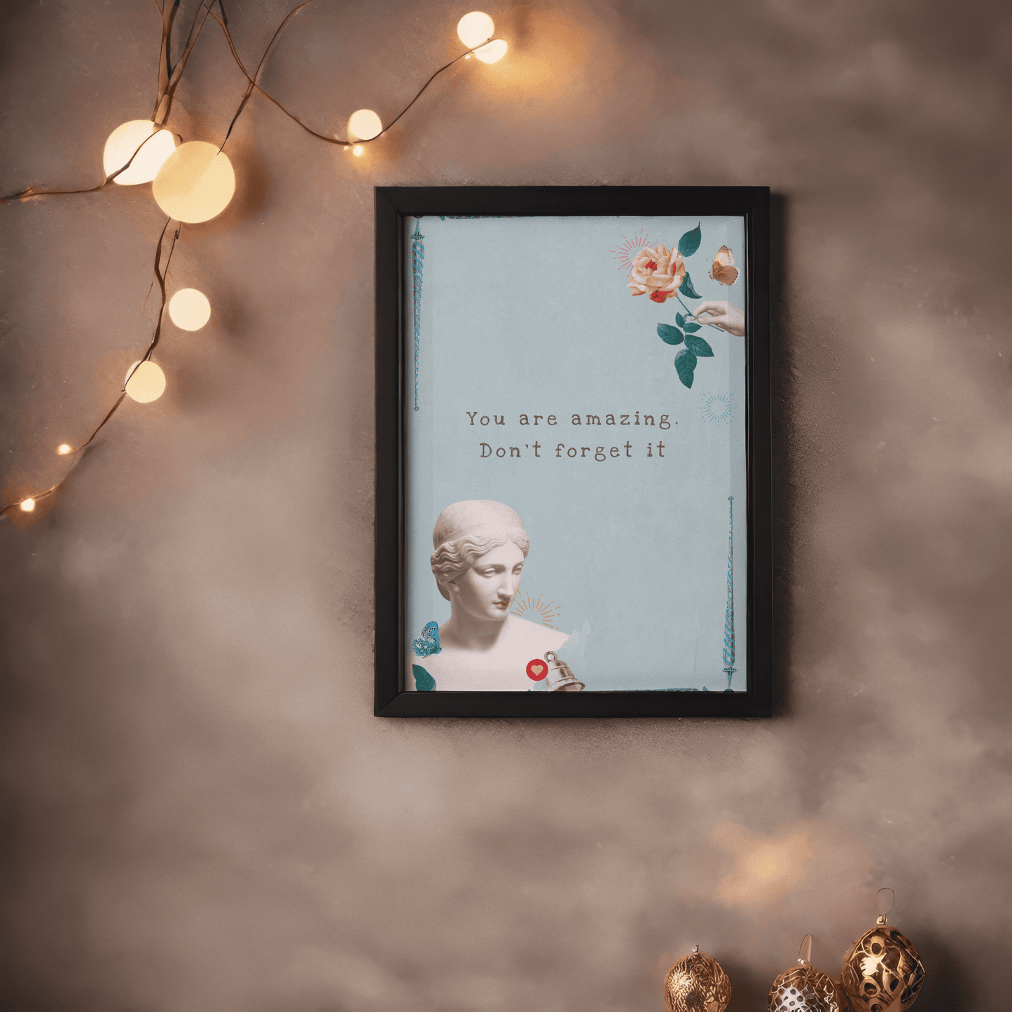 Minimalist Affirmation: Humorous Wall Art for Trendy Spaces