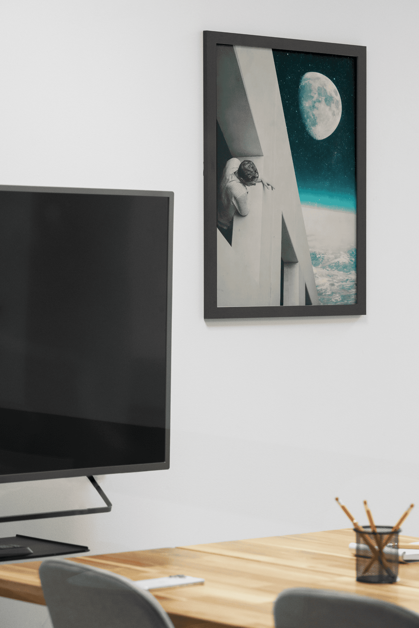 Cosmic Elegance: Modern Wall Art for Living Room Style