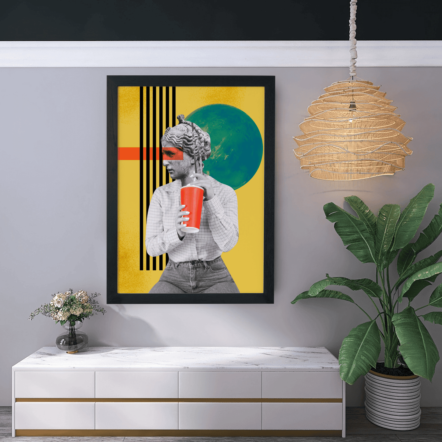 Ancient Meets Modern: Bold Wall Art for Bedroom Style