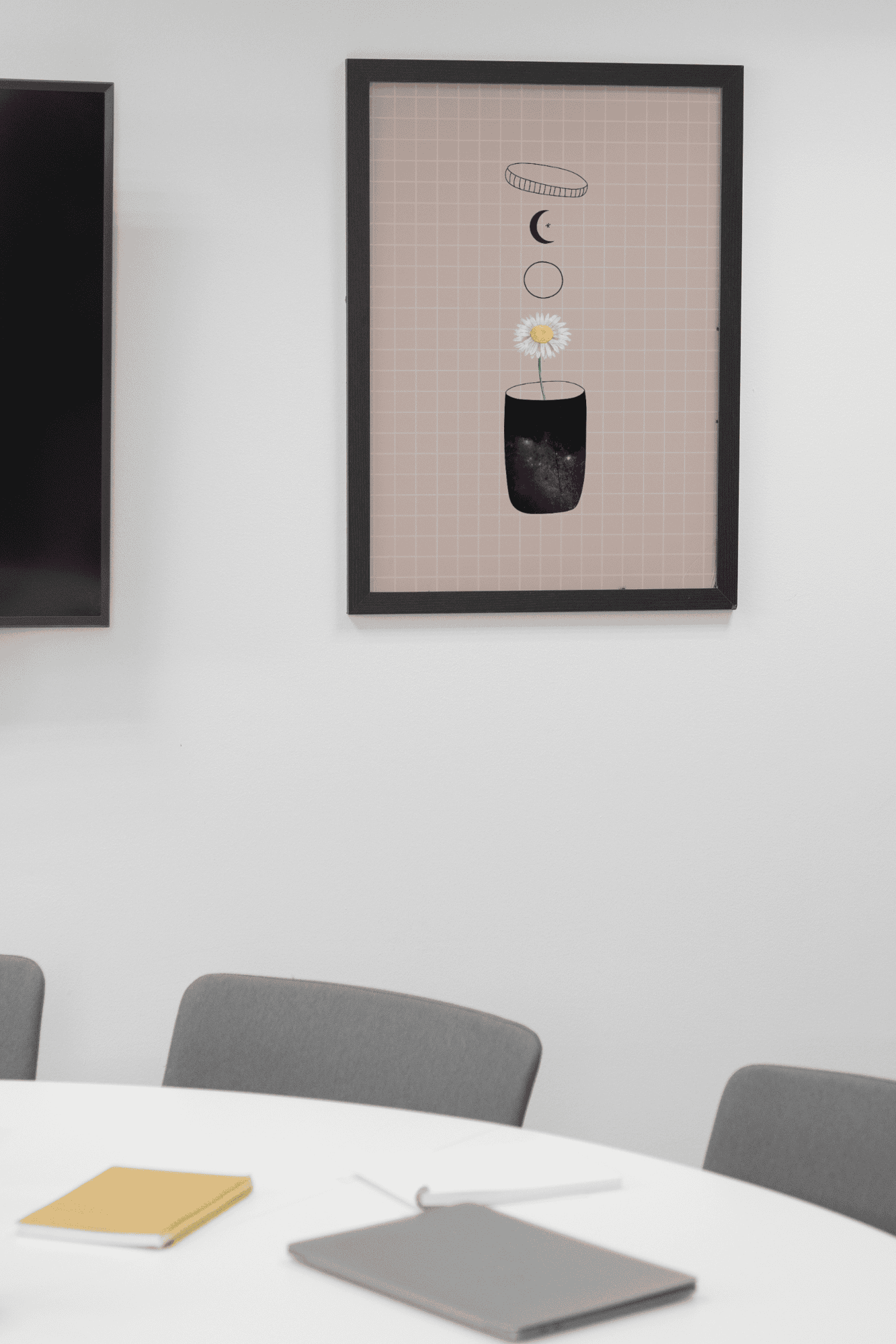 Starry Vase: Unique Illustration for Any Space