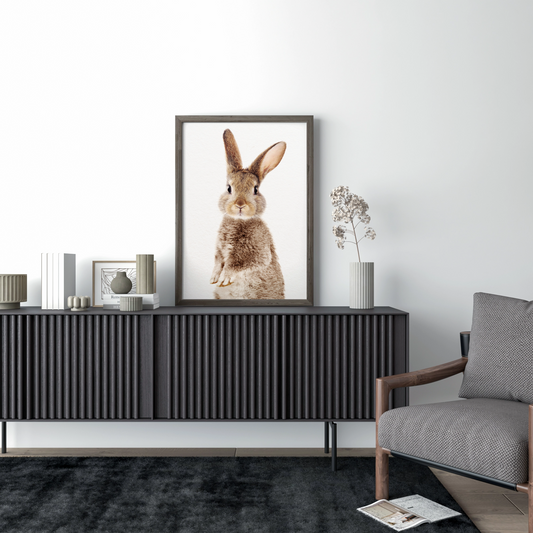 Bunny Bliss: Rabbit Portrait Art for Home Decor