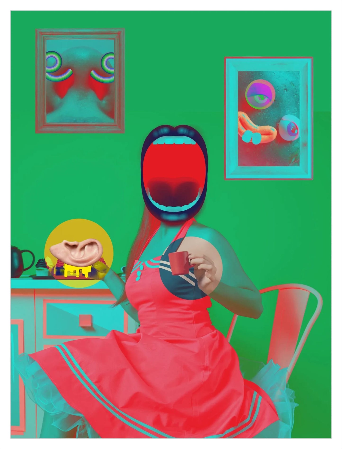 Playful Pop-Art: Feminine Illustration for Home Decor