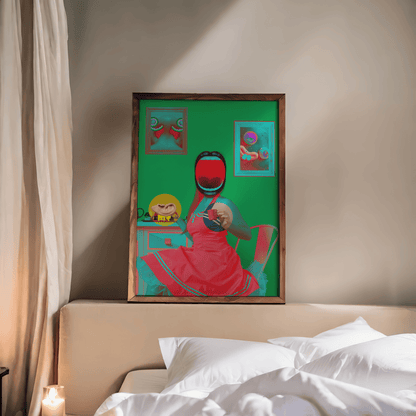 Playful Pop-Art: Feminine Illustration for Home Decor