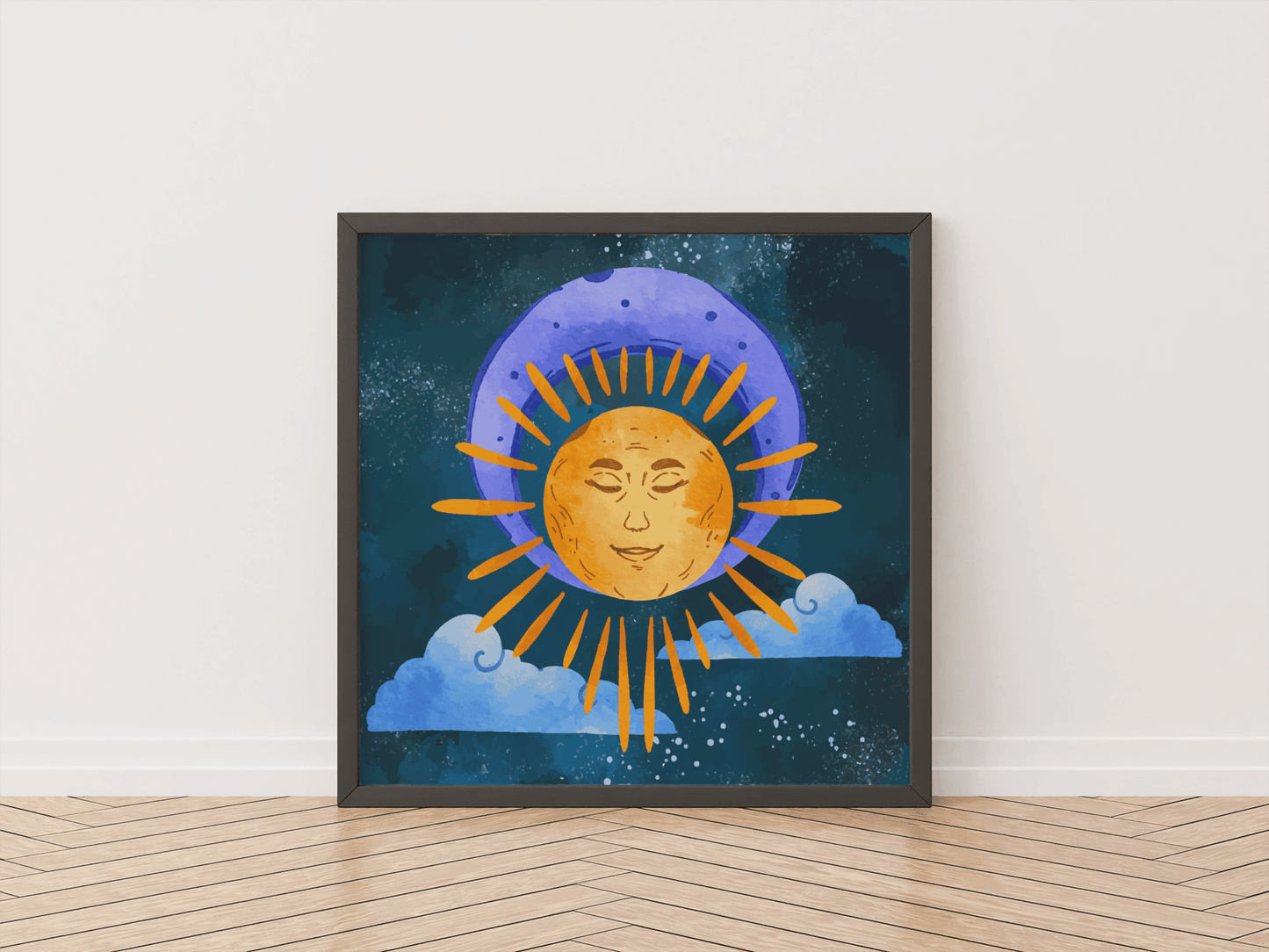 Abstract Night Sky: Minimalist Wall Art for Any Space