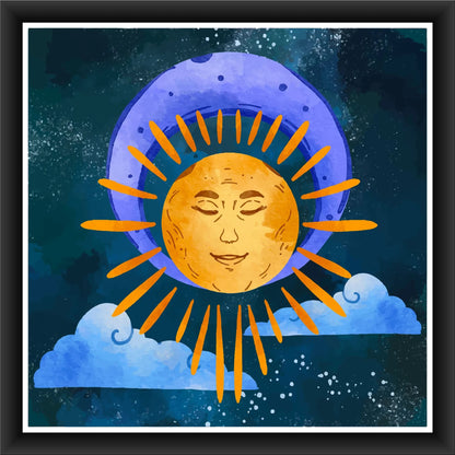 Abstract Night Sky: Minimalist Wall Art for Any Space