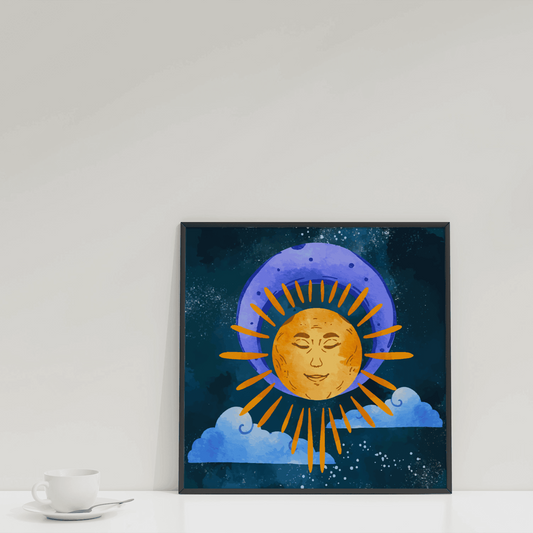 Abstract Night Sky: Minimalist Wall Art for Any Space