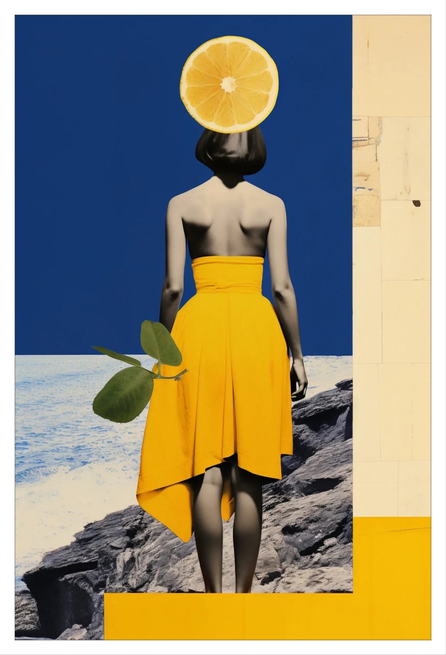 Lemon Bliss: Minimalist Art Print for Living Room