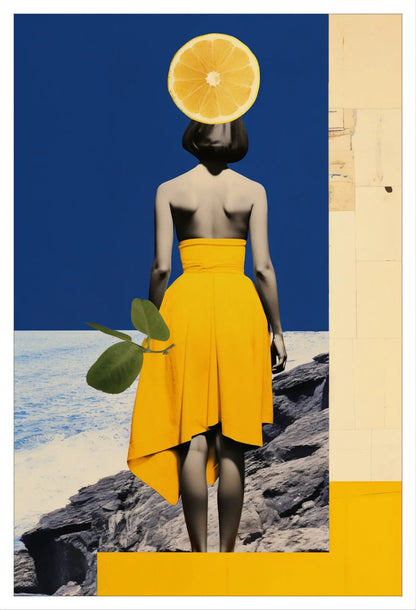 Lemon Bliss: Minimalist Art Print for Living Room