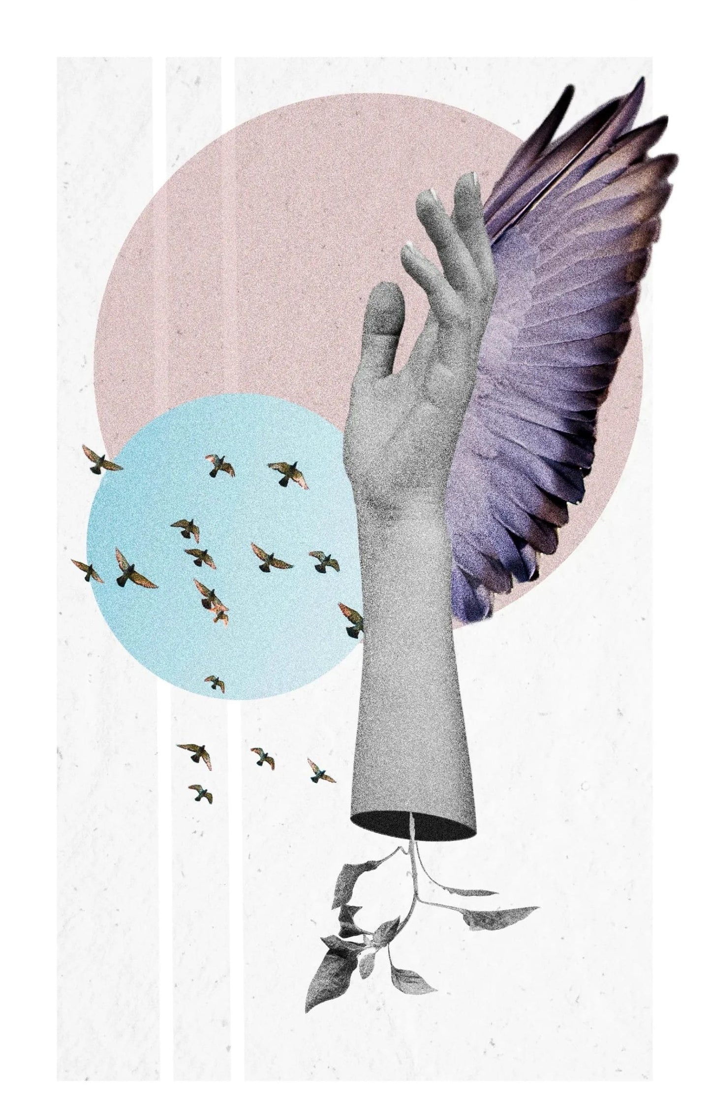 Freedom in Flight: Minimalist Art Print for Living Room