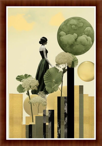 Elegance in Bloom: Minimalist Art Print for Living Room