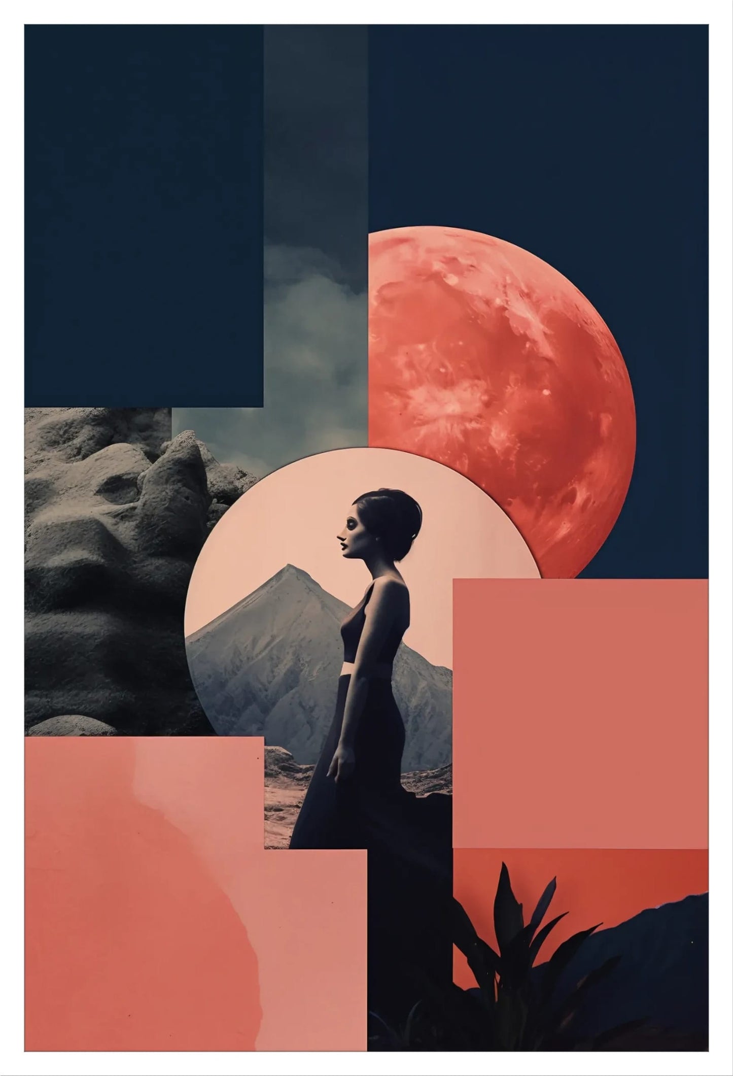 Bold Red Moon: Modern Decor for Bedroom