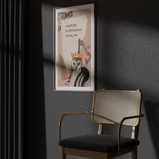 Bold Owl Vibes: Humorous Wall Art for Gen Z Bedrooms