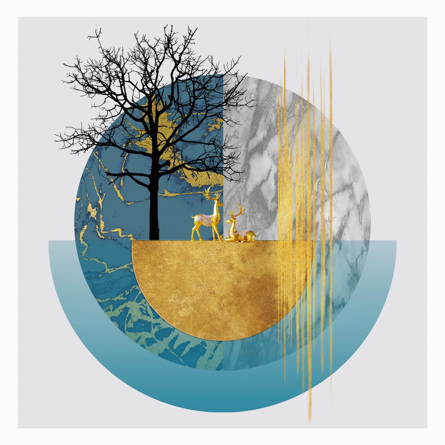 Ethereal Forest: Modern Wall Art for Living Room Style