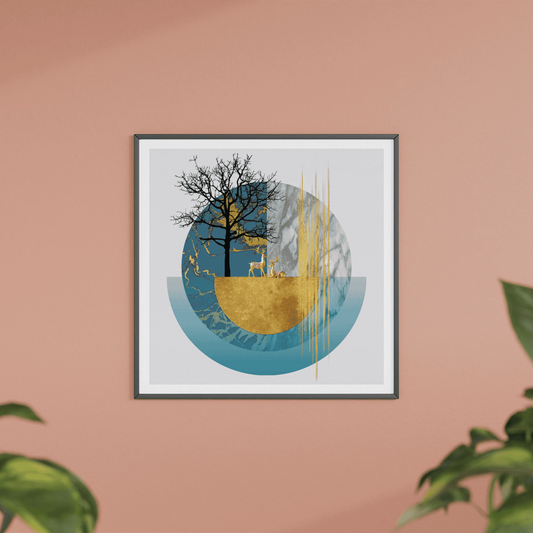 Ethereal Forest: Modern Wall Art for Living Room Style