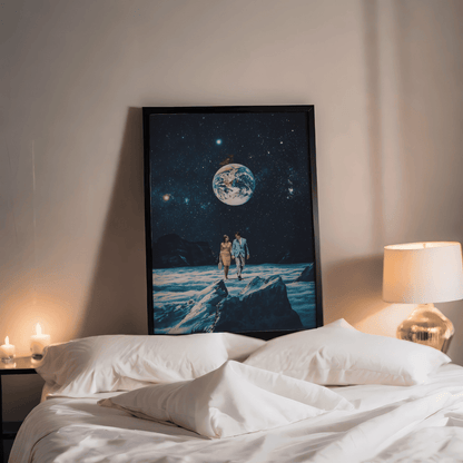Starry Night Walk: Modern Wall Art for Living Room Style