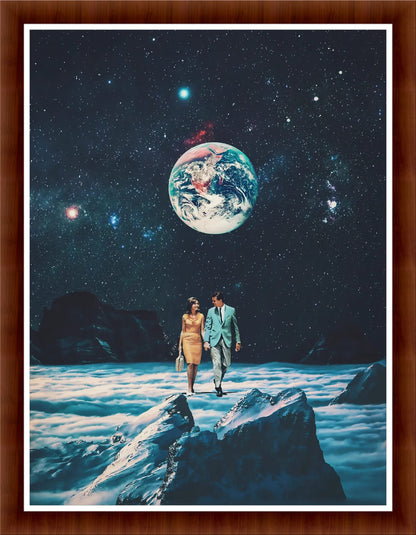 Starry Night Walk: Modern Wall Art for Living Room Style